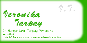 veronika tarpay business card